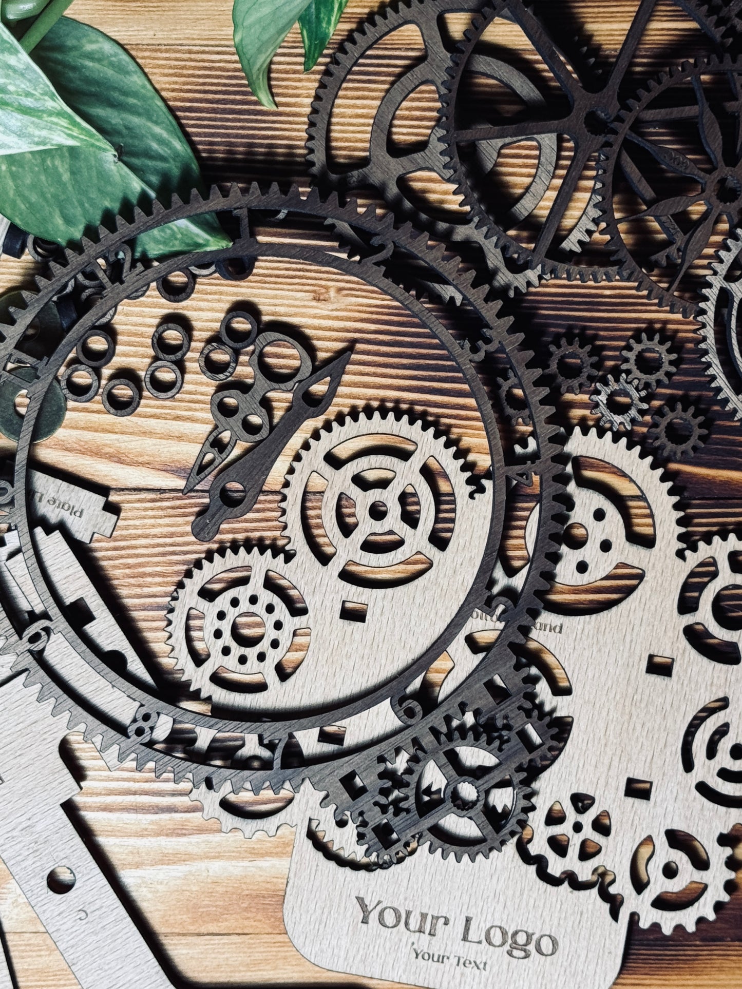 Steampunk Wooden Gear Clock Kit – Laser Cut DIY Timepiece | Functional Mechanical Art