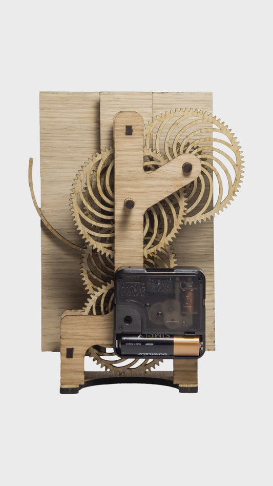 Fibonacci Wooden Gear Clock – DIY Clock Kit